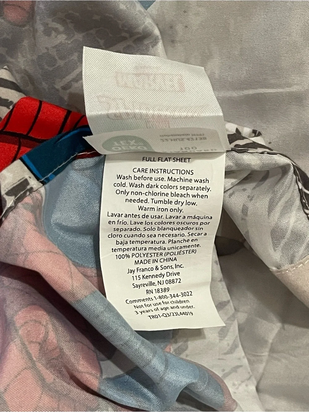 Spider-Man Kids Full Sheet and Fitted Sheet   - Red & Blue New Out of Package